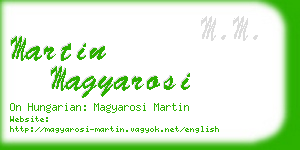 martin magyarosi business card